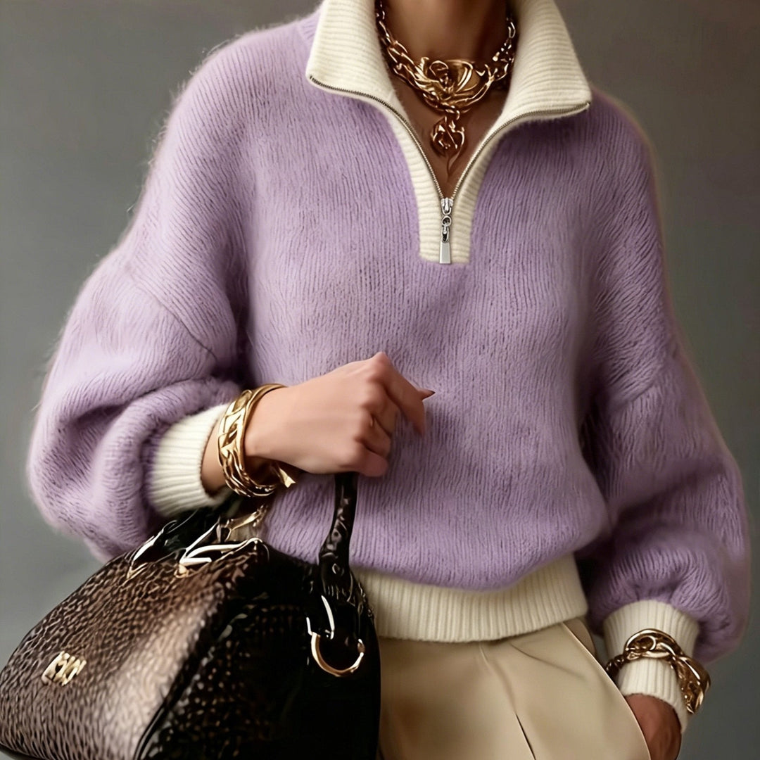 Cecily | Afslappet Halv-Zip Sweater