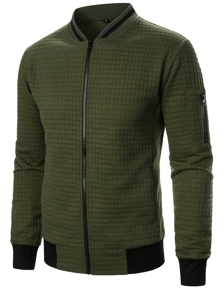Raymond | Tekstureret Zip-Up Bomberjakke