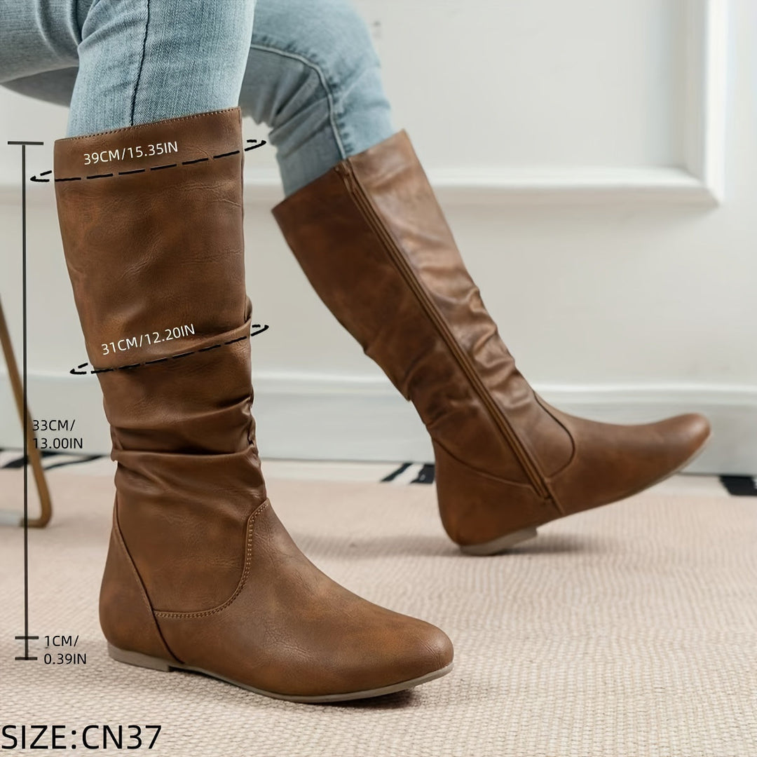 Maureen | Slouchy Mid-Calf Støvler