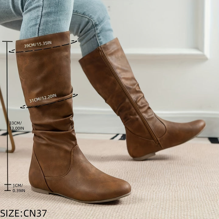 Maureen | Slouchy Mid-Calf Støvler