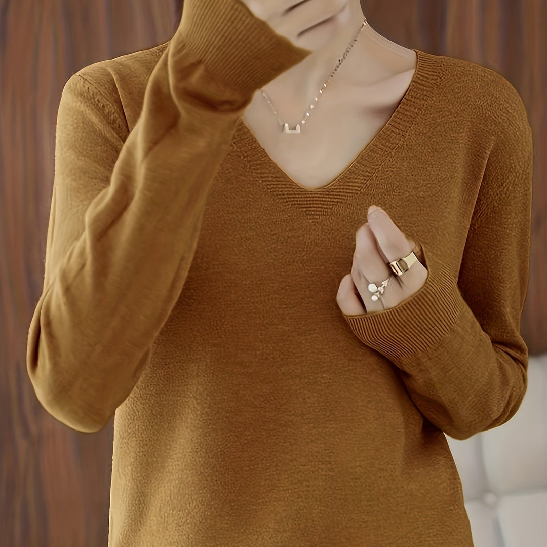 Selene | Blød V-Hals Sweater
