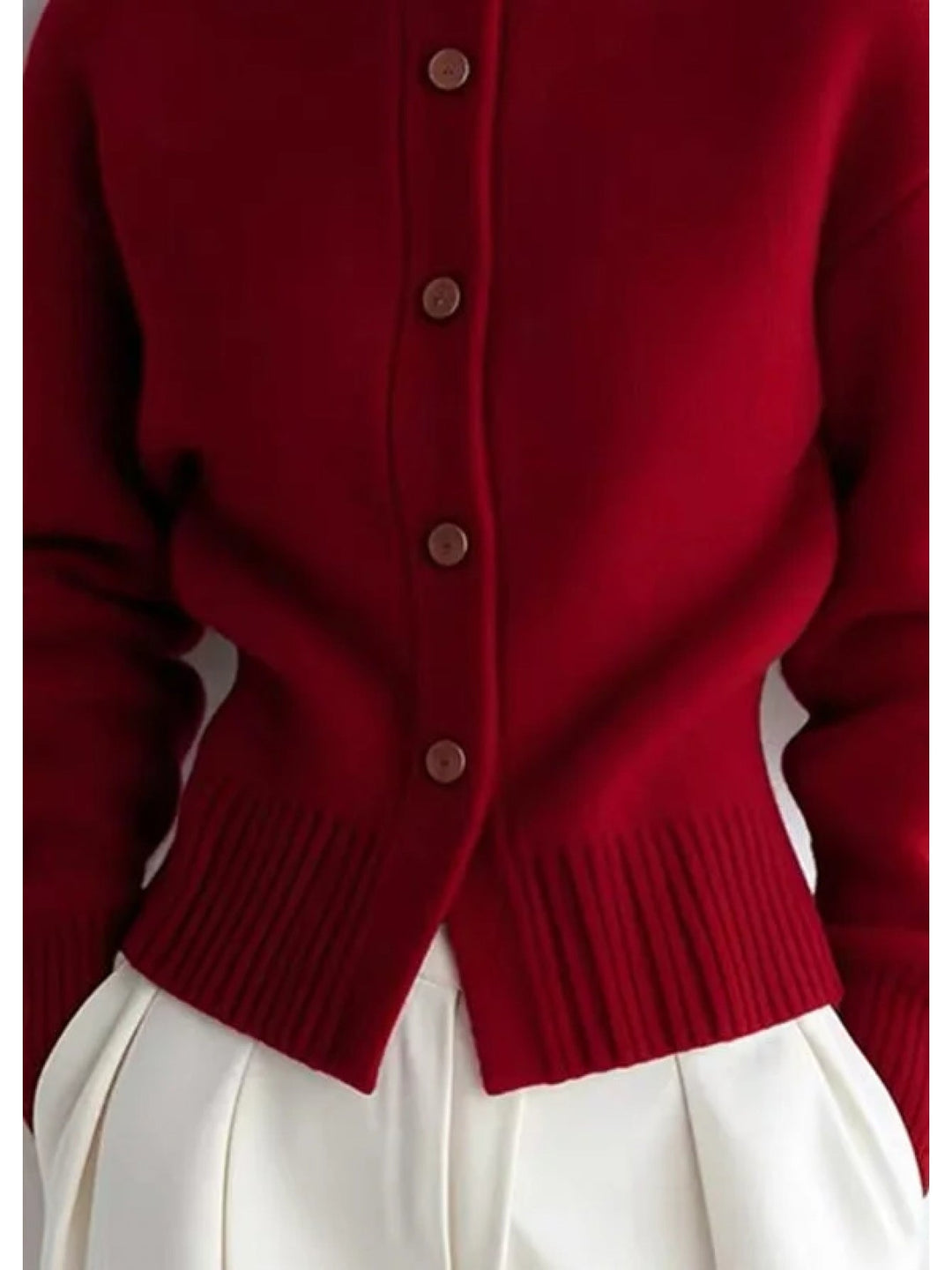 Margot | Højhalset Knap Cardigan