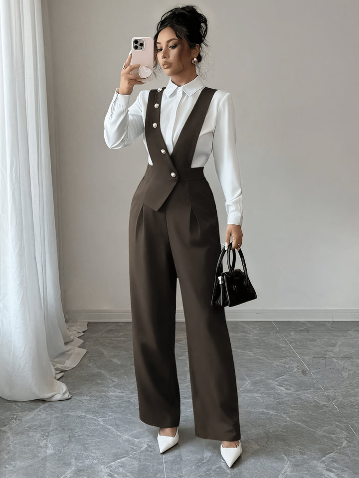 Coralie | Skræddersyet Jumpsuit med Bred Ben