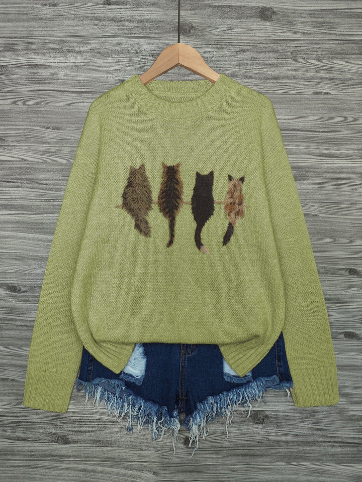 Tamara | Cozy Kat-Print Sweater