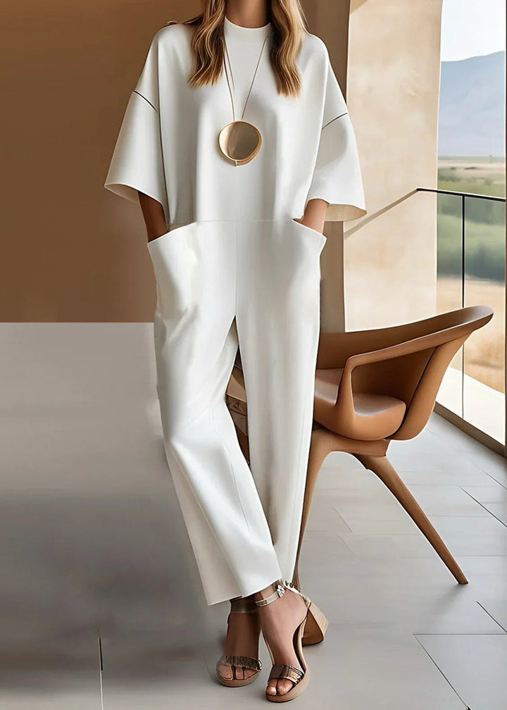 Amely | Elegant Jumpsuit med Bred Ærme og Lommer