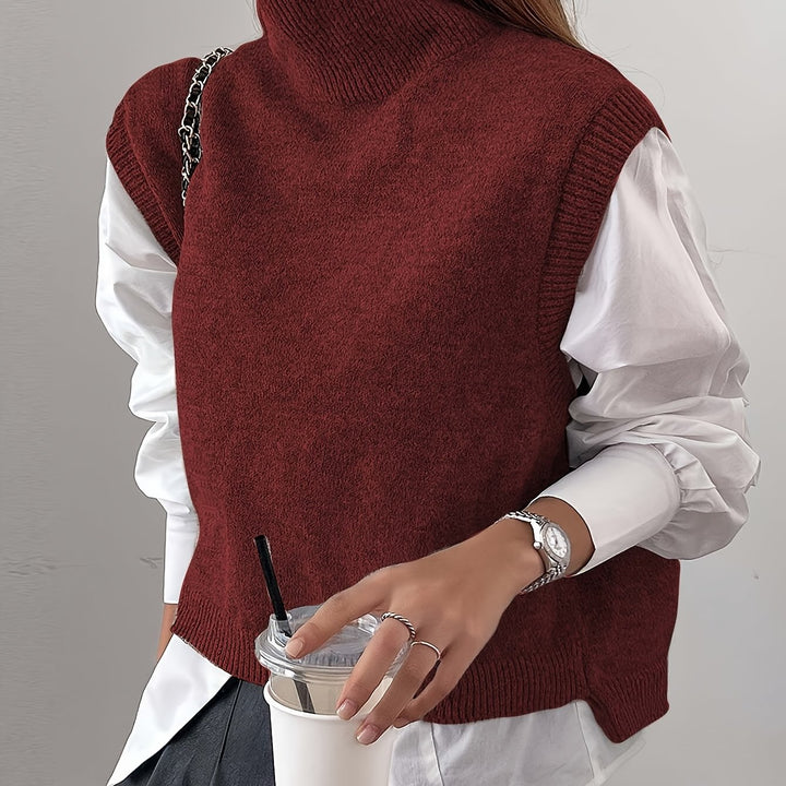 Farrah | Højhalset Sweater Vest