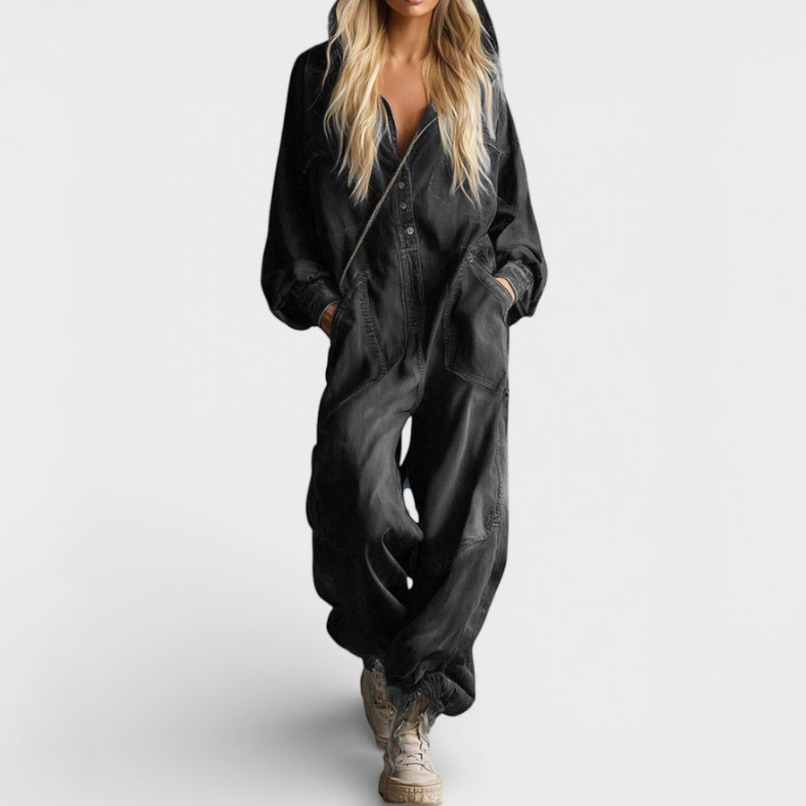 Sierra | Langærmet Hoodie Jumpsuit