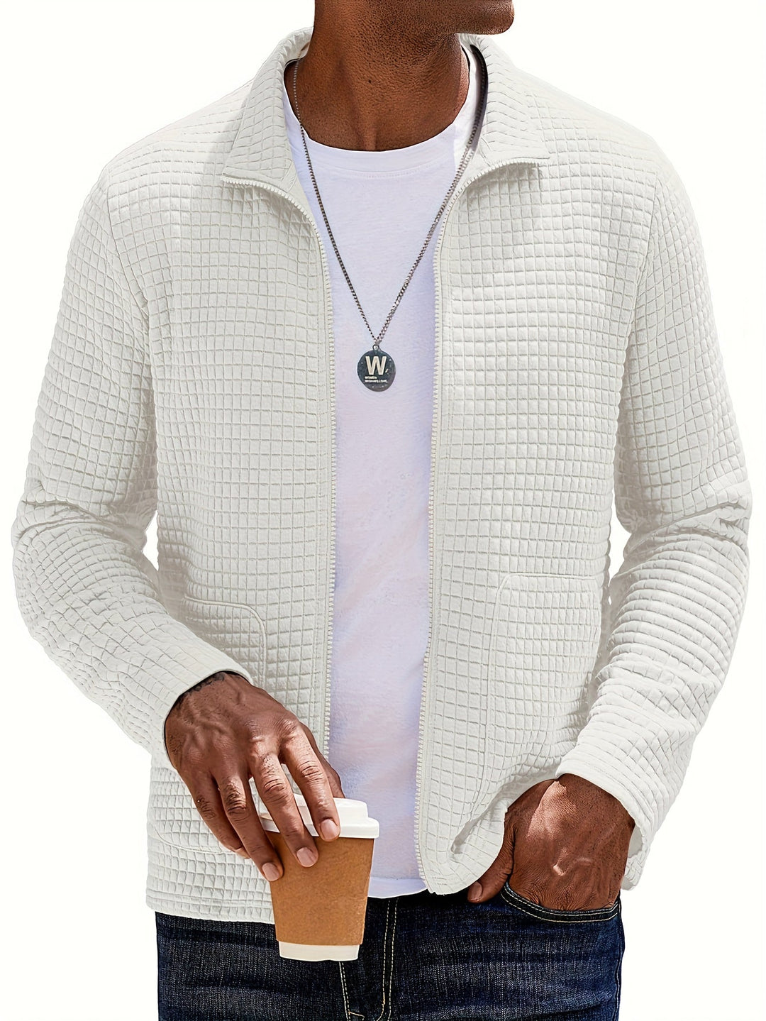 Hugo | Tekstureret Zip-Up Jakke
