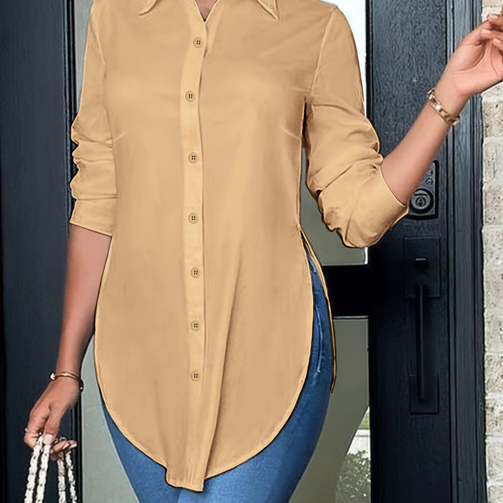 Quinn | Raffineret Knap-Front Bluse
