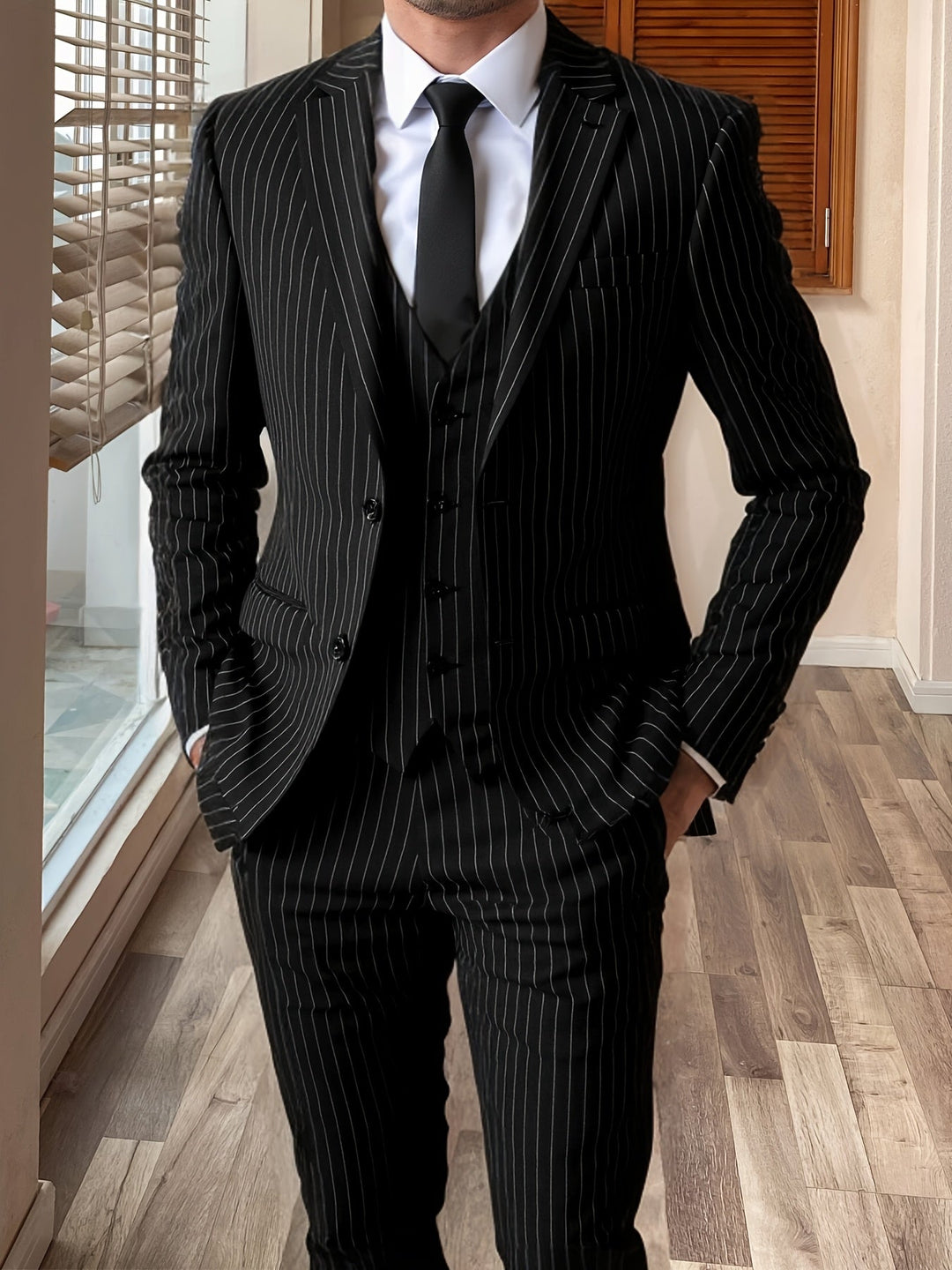 Sullivan | Pinstripe Tre-delt Jakkesæt