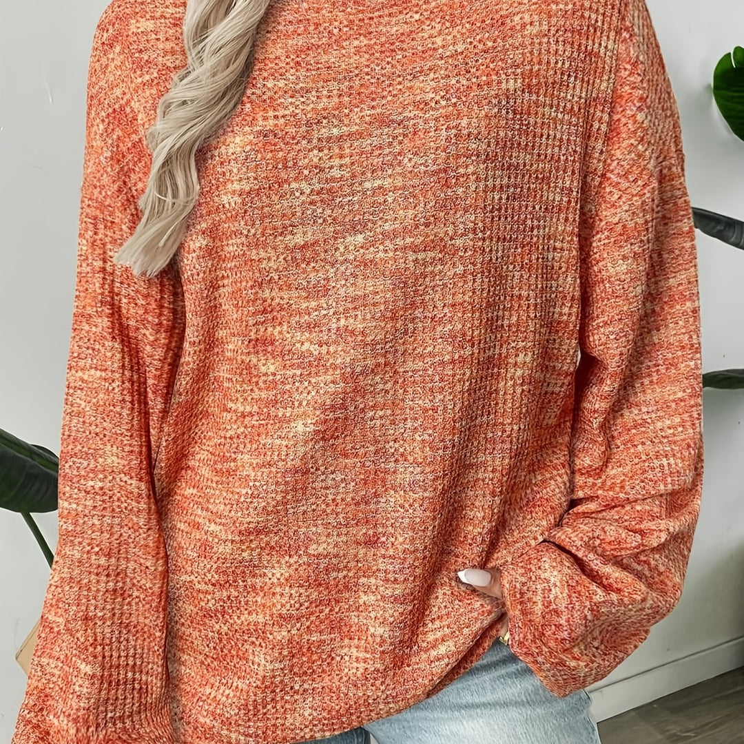 Katrina | Afslappet Vaffelstrikket Sweater