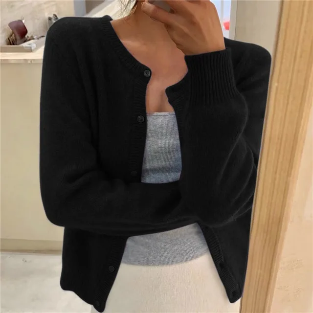 Delphina | Blød Knap-Front Cardigan