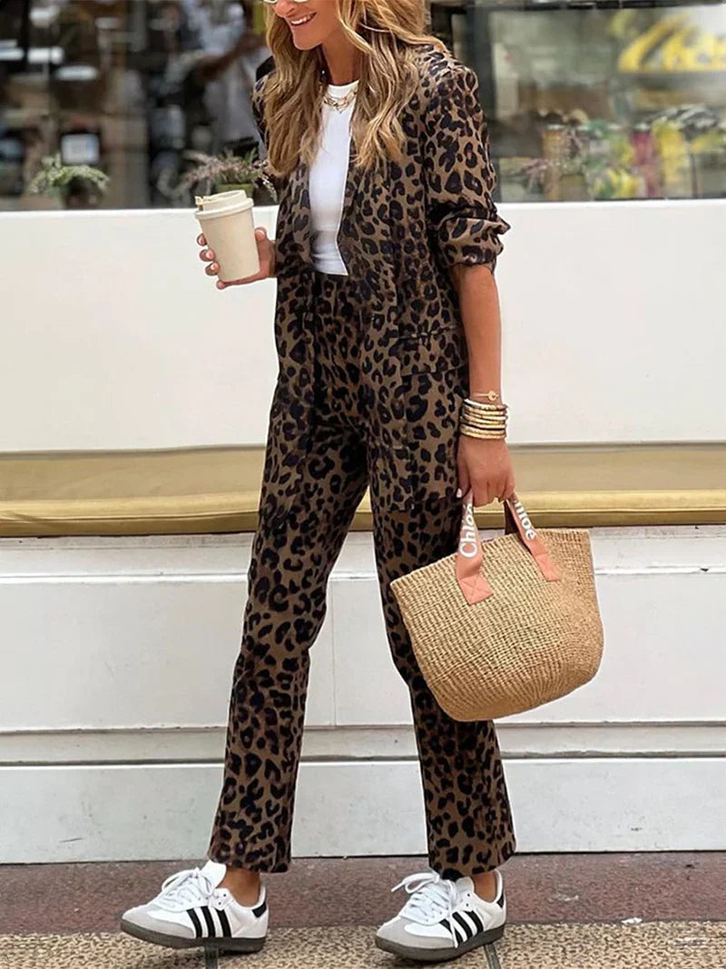 Sienna | Dyreprint Blazer &amp; Bukser Sæt