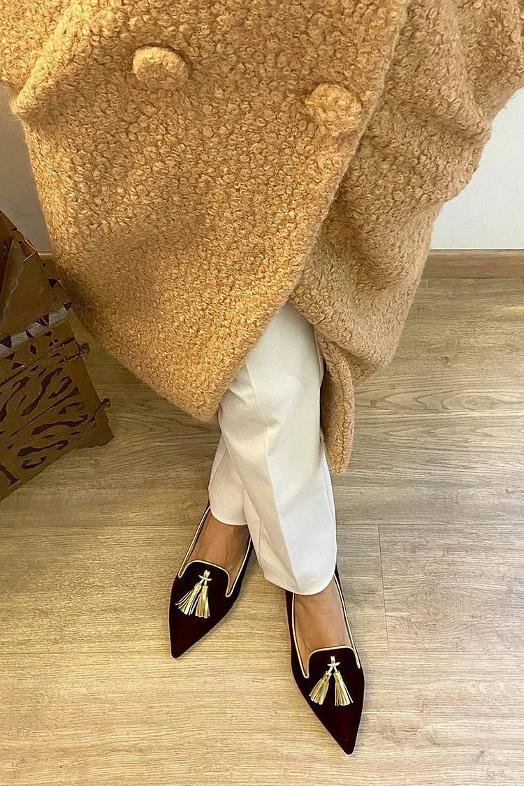 Bailey | Elegant Spidse Frynser Loafers