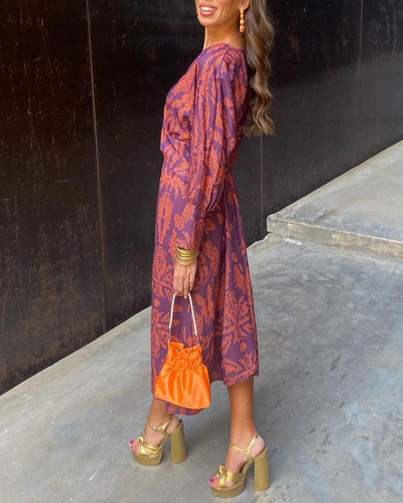 Caroline | Lang V-Hals A-Line Maxi Kjole