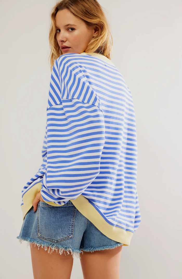Paula | Stribet Rundhalset Pullover