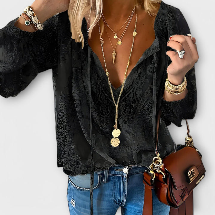 Fleur | Romantisk Slips-krave Bluse