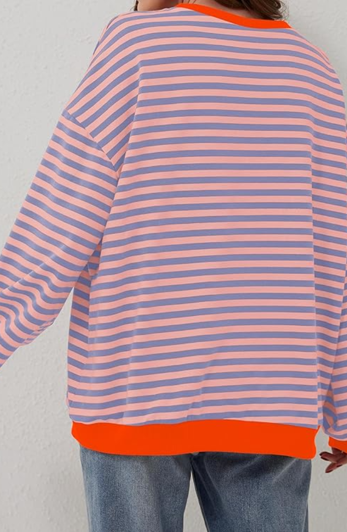 Paula | Stribet Rundhalset Pullover