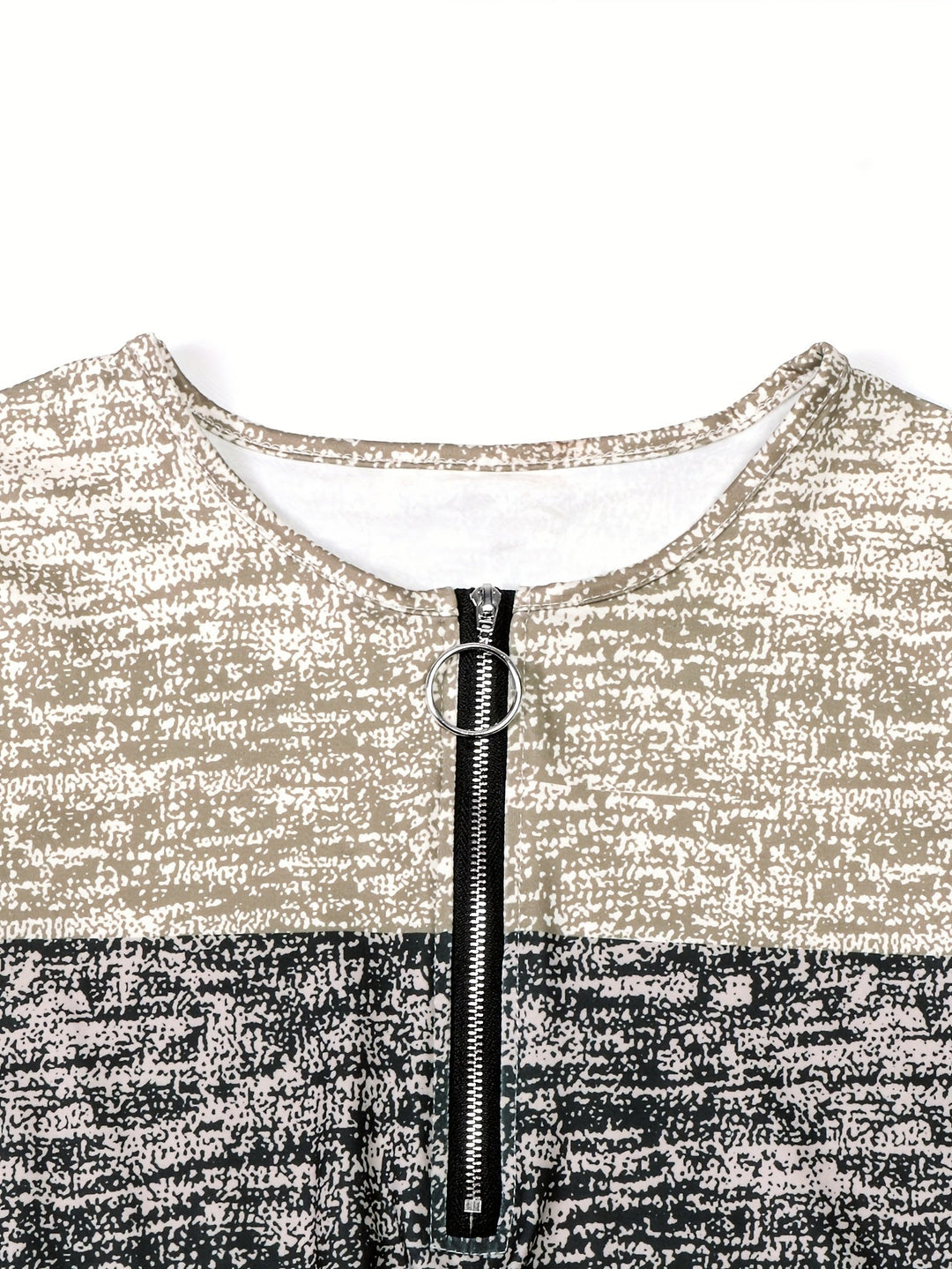 Ophelia | Farveblok Kvart-Zip Top