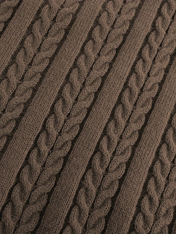 Gideon | Kabelstrikket V-hals Sweater Vest
