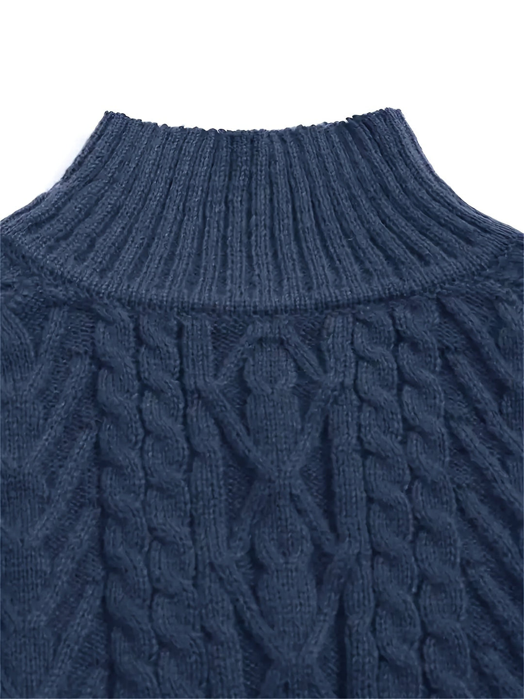 Eloise | Tekstureret Halv-Krave Sweater