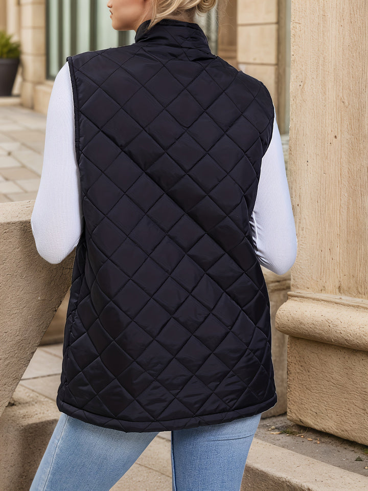 Eileen | Diamant-quilted Langline Vest