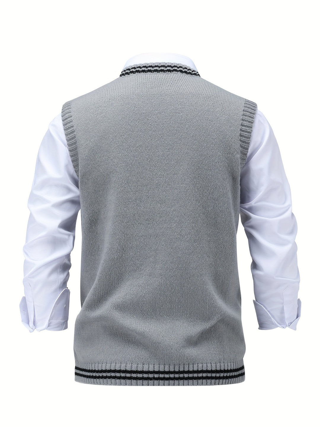 Gideon | Kabelstrikket V-hals Sweater Vest