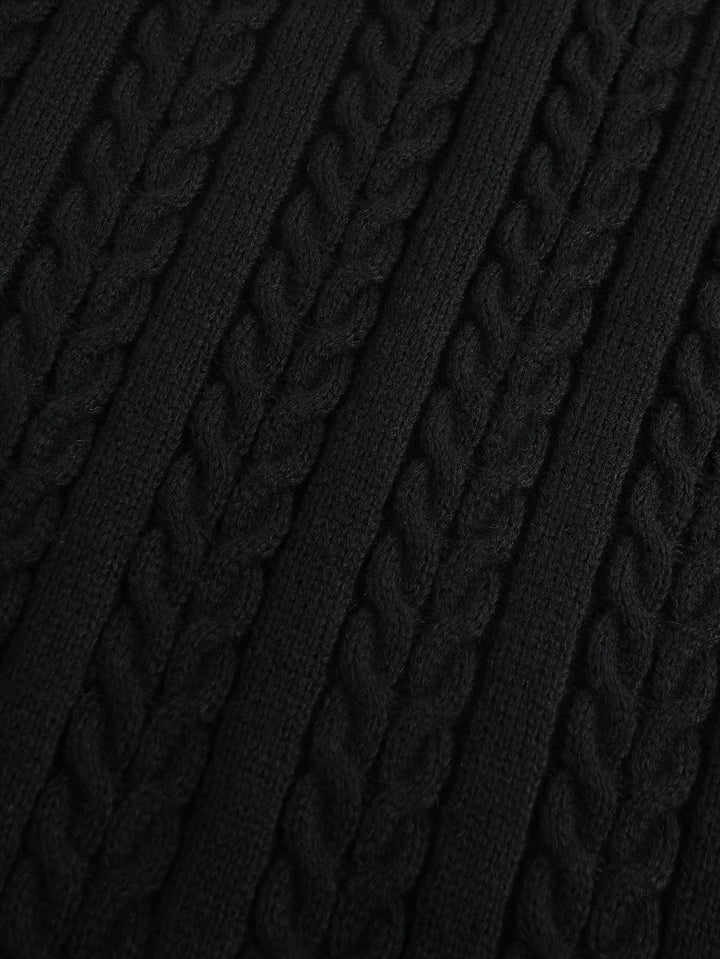 Gideon | Kabelstrikket V-hals Sweater Vest