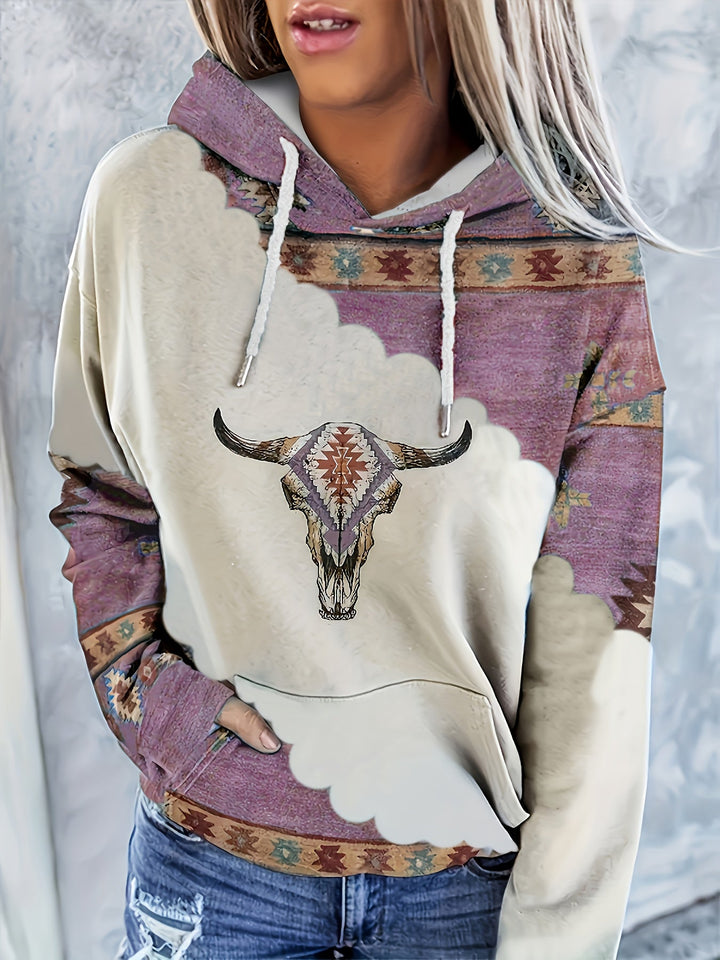 Tamsin | Western-inspireret Print Hoodie