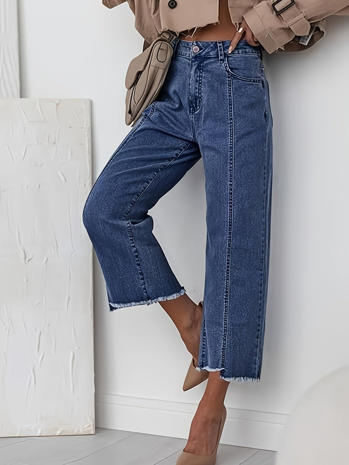 Denise | Skræddersyede Cropped Straight-Leg Jeans