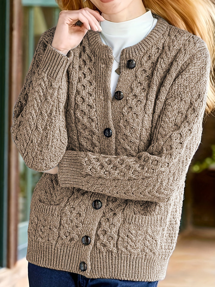 Fern | Tekstureret Knappet Cardigan