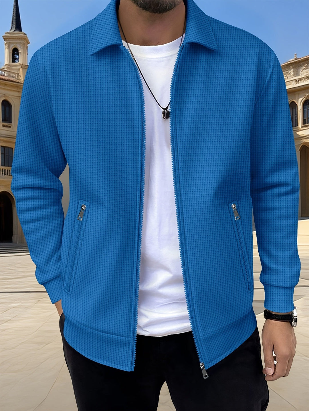 Cameron | Tekstureret Zip Jakke