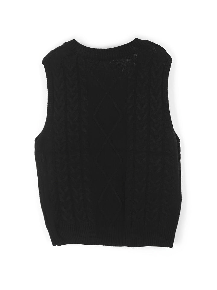 Cora | Cozy Cable-Knit V-Hals Sweater Vest
