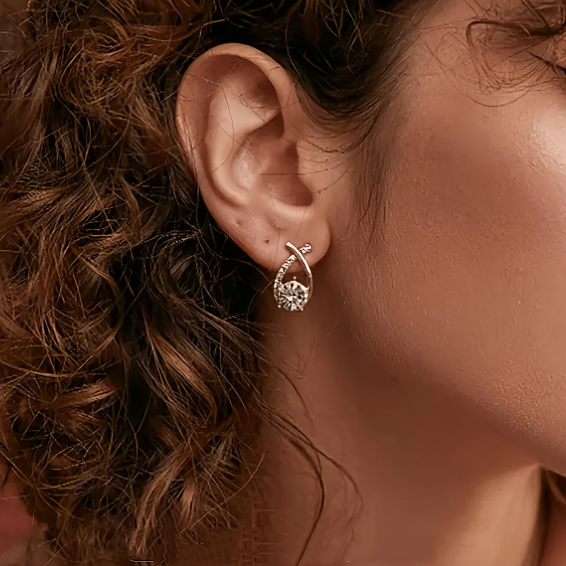 Cheryl | Stilfulde Stud Øreringe med Cubisk Zirkonia