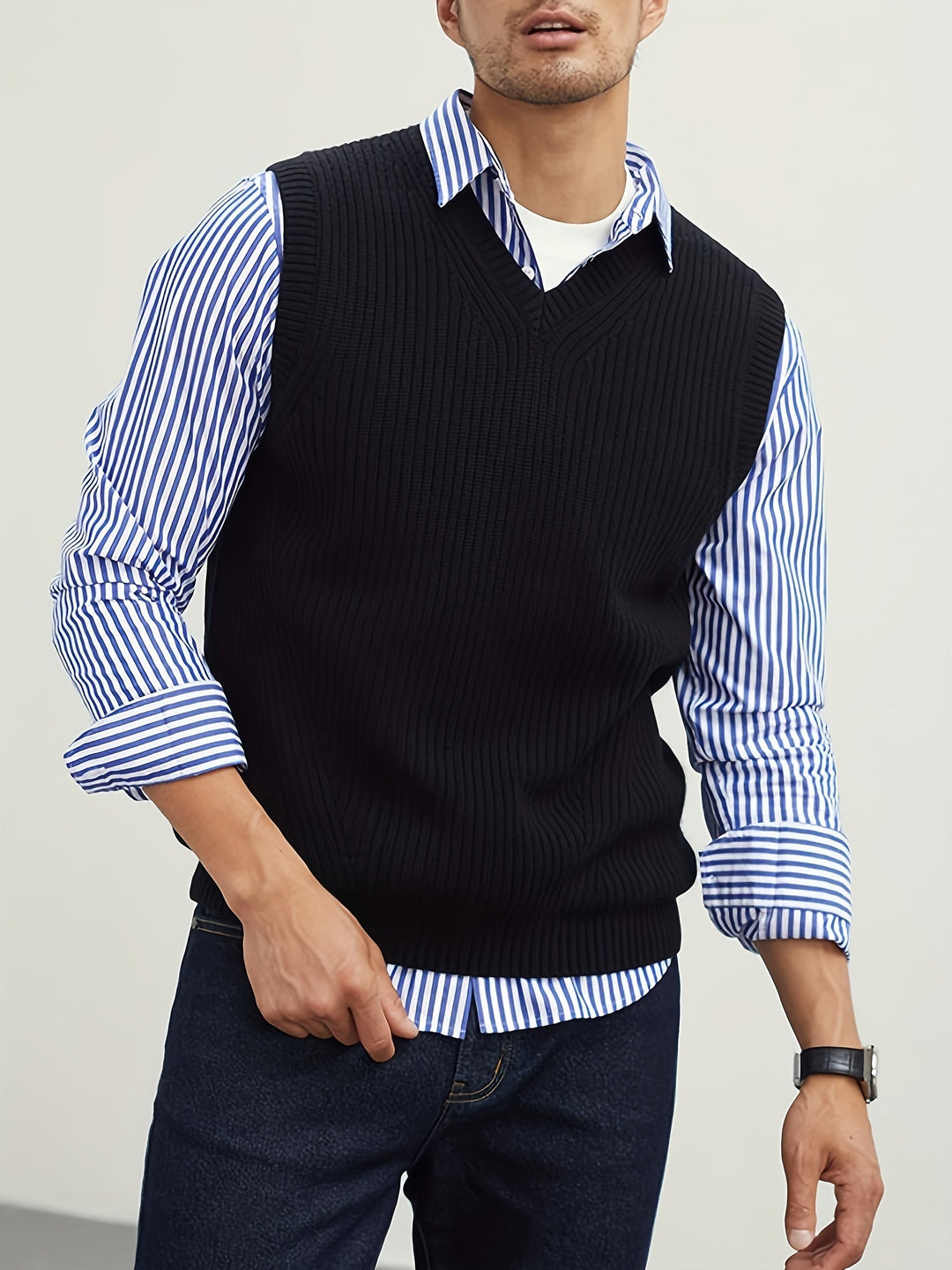 Ellis | Klassisk V-Hals Sweater Vest