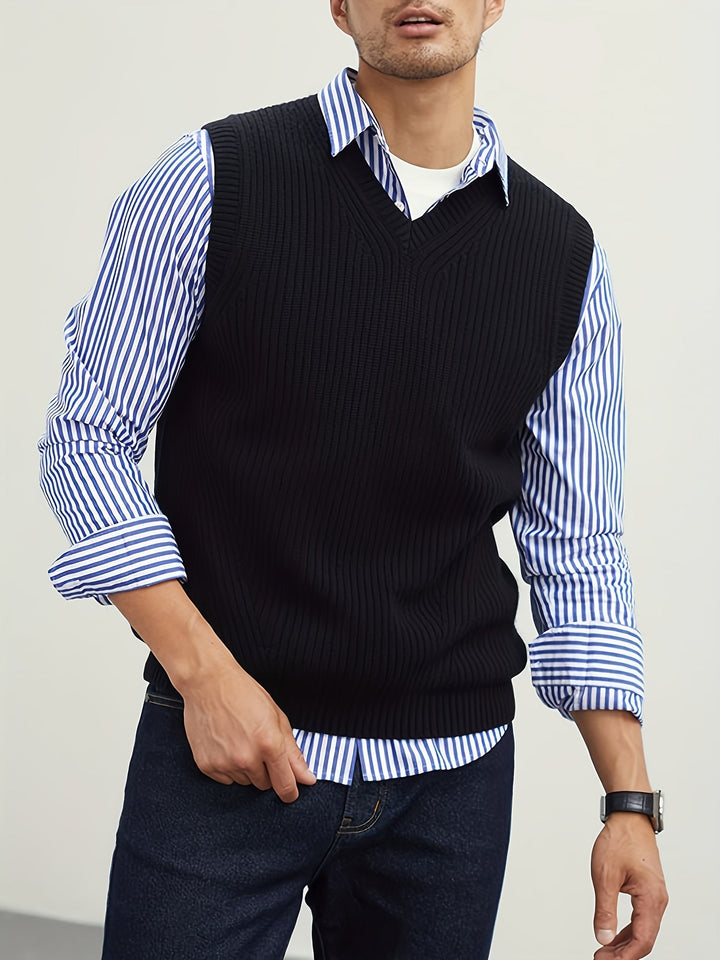 Ellis | Klassisk V-Hals Sweater Vest