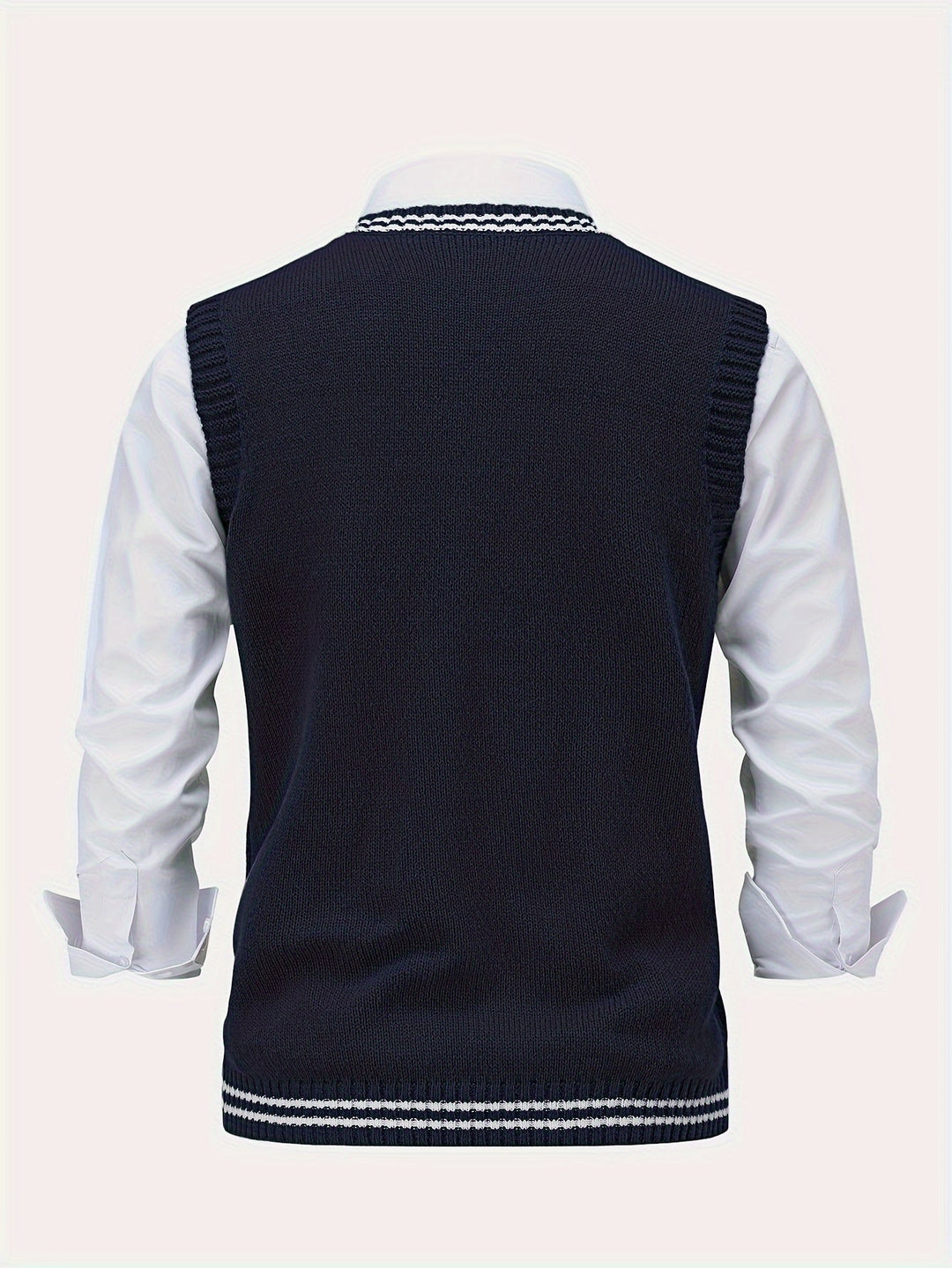 Gideon | Kabelstrikket V-hals Sweater Vest