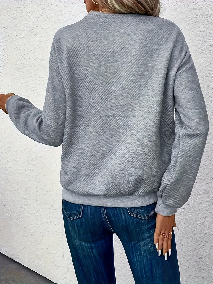 Nadine | Asymmetrisk Knap-Hals Sweater