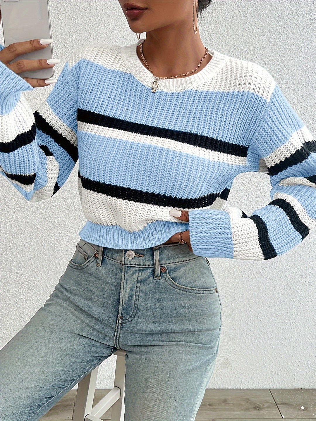 Wren | Farveblok Stribet Sweater