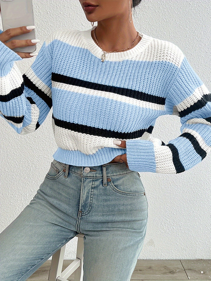 Wren | Farveblok Stribet Sweater