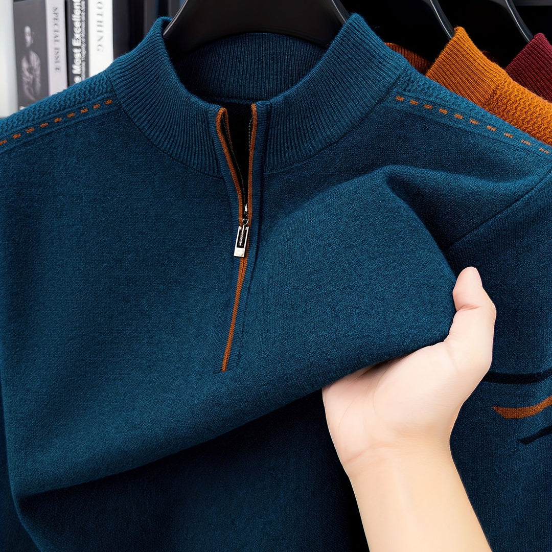 Nathan | Half-Zip Mock Neck Sweater