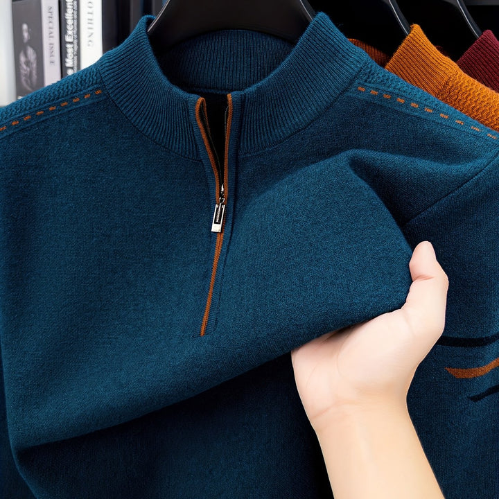 Nathan | Half-Zip Mock Neck Sweater