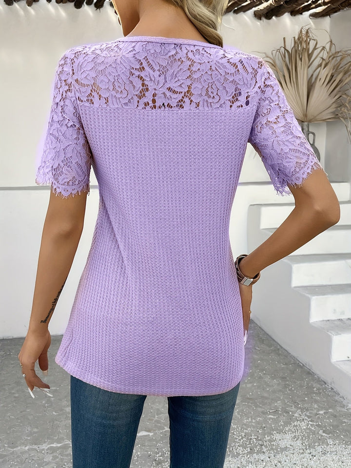 Delphine | Bluse med Blondekant