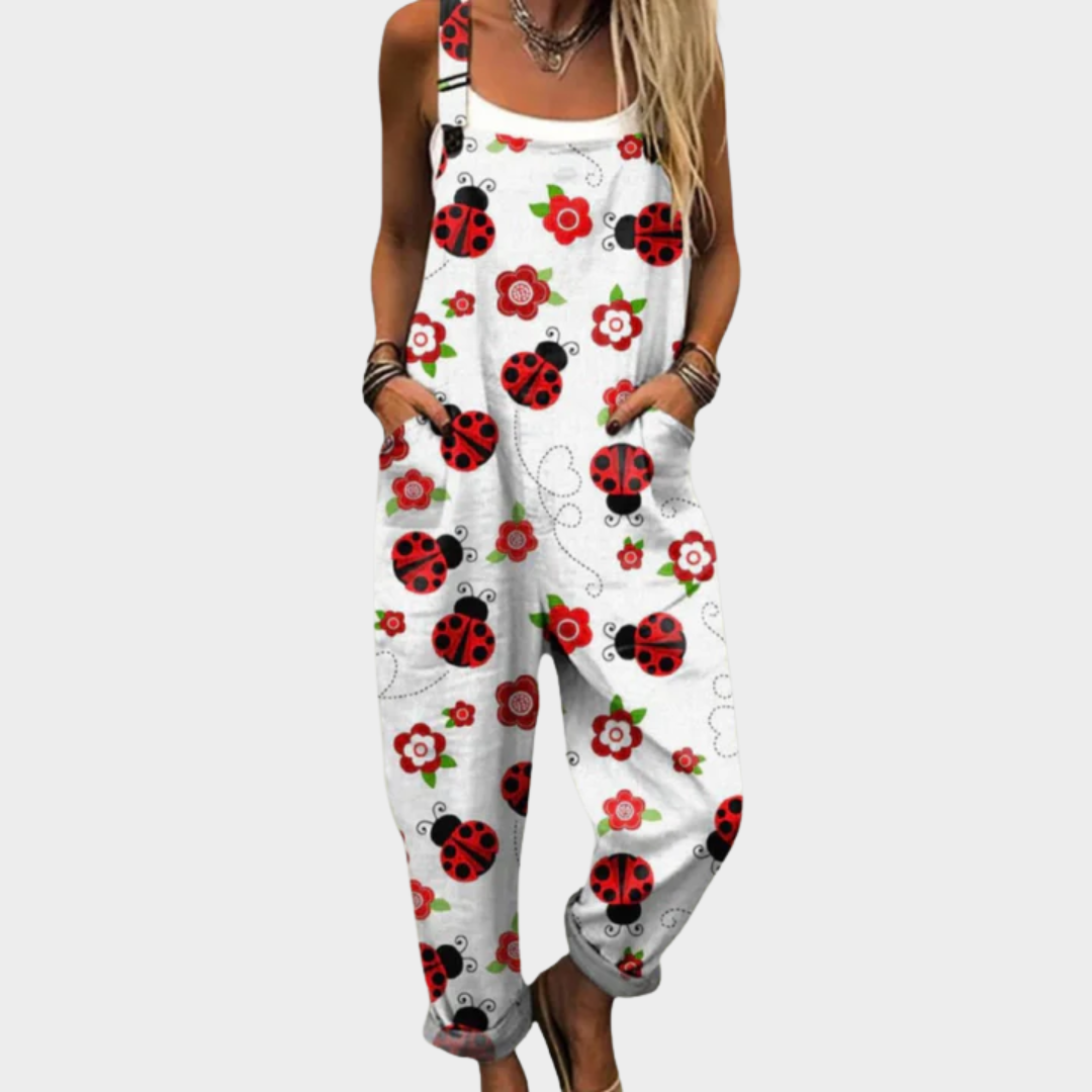 Beatriz | Casual Patch Art Jumpsuit