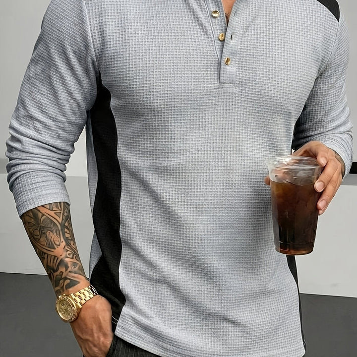 Curtis | Tekstureret Langærmet Henley