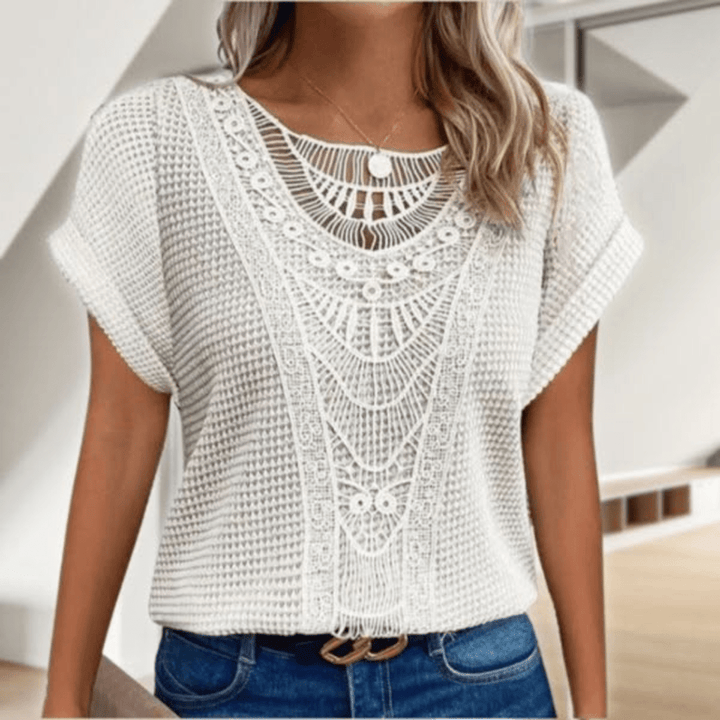 Judith | Vintage Blonde Detalje Top