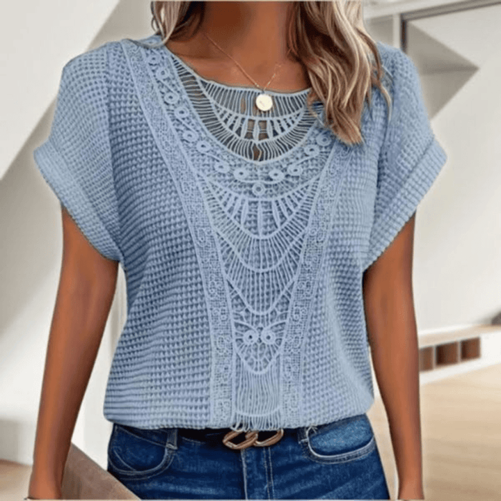 Judith | Vintage Blonde Detalje Top