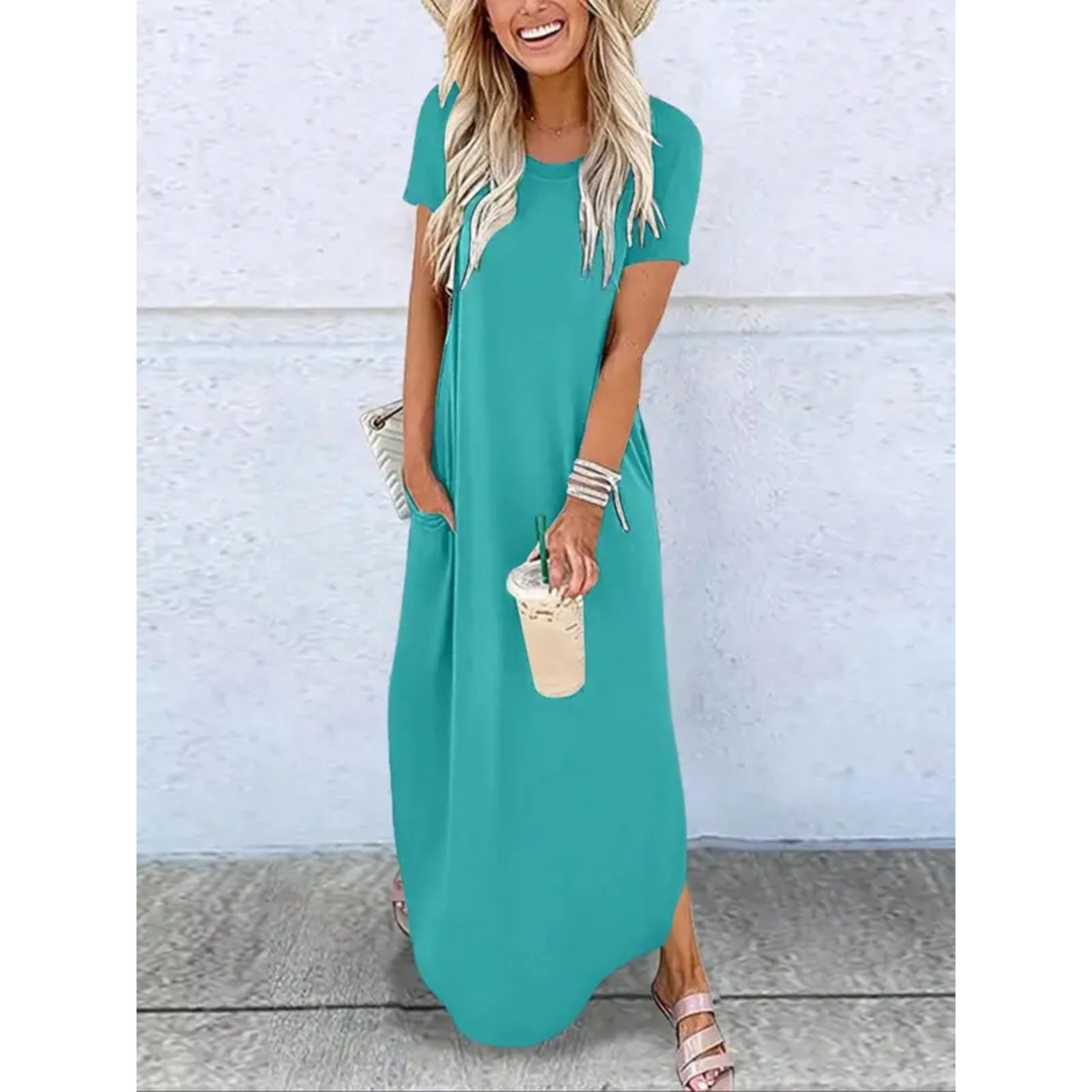 Kaylee | Casual Sommer Rund Hals Maxi Kjole