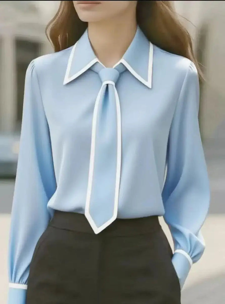 Adelina | Kontrast Slips Bluse