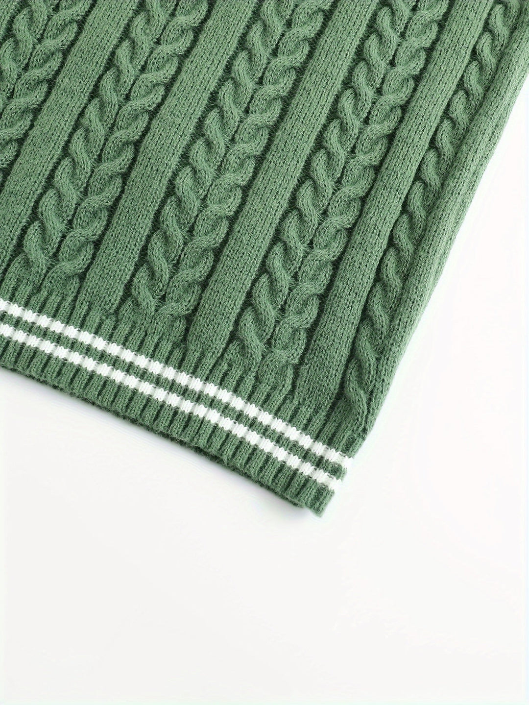 Gideon | Kabelstrikket V-hals Sweater Vest